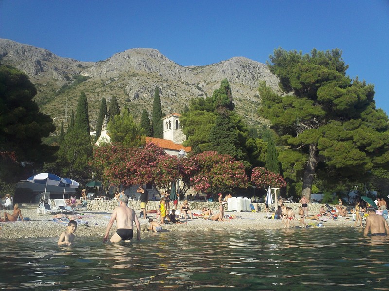 Plaża w Mlini (10km za Dubrovnikiem)