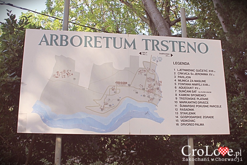 Plan Arboretum Trsteno