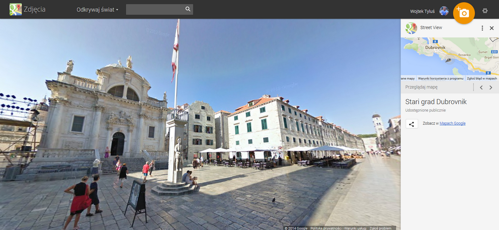 Spacer po Dubrowniku z Google Street View