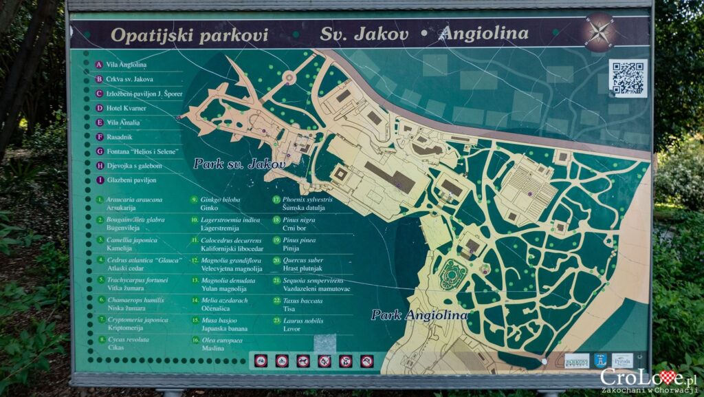 Park Angiolina i Park Świętego Jakuba w Opatii