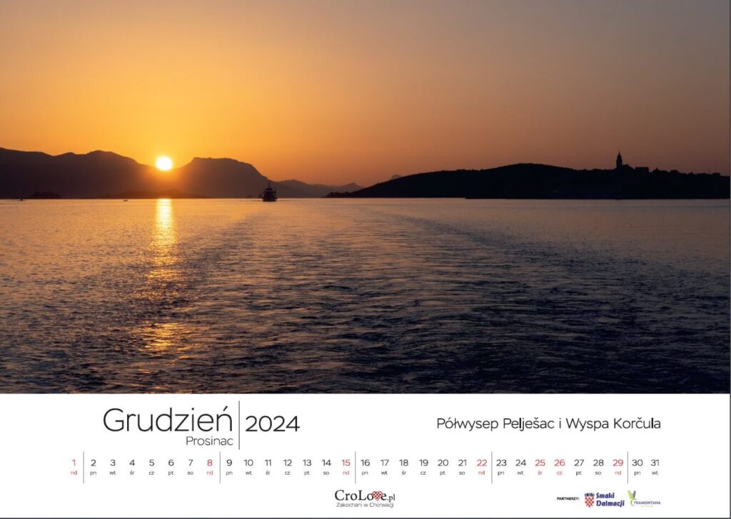 Kalendarz Chorwacja 2024