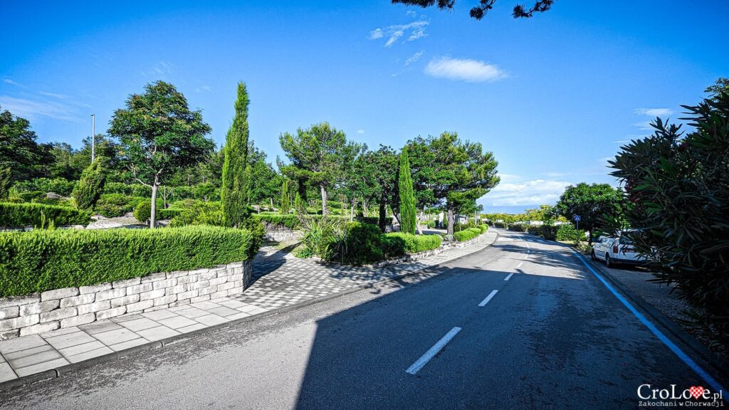 Parcele na kempingu Omišalj na wyspie Krk w Chorwacji