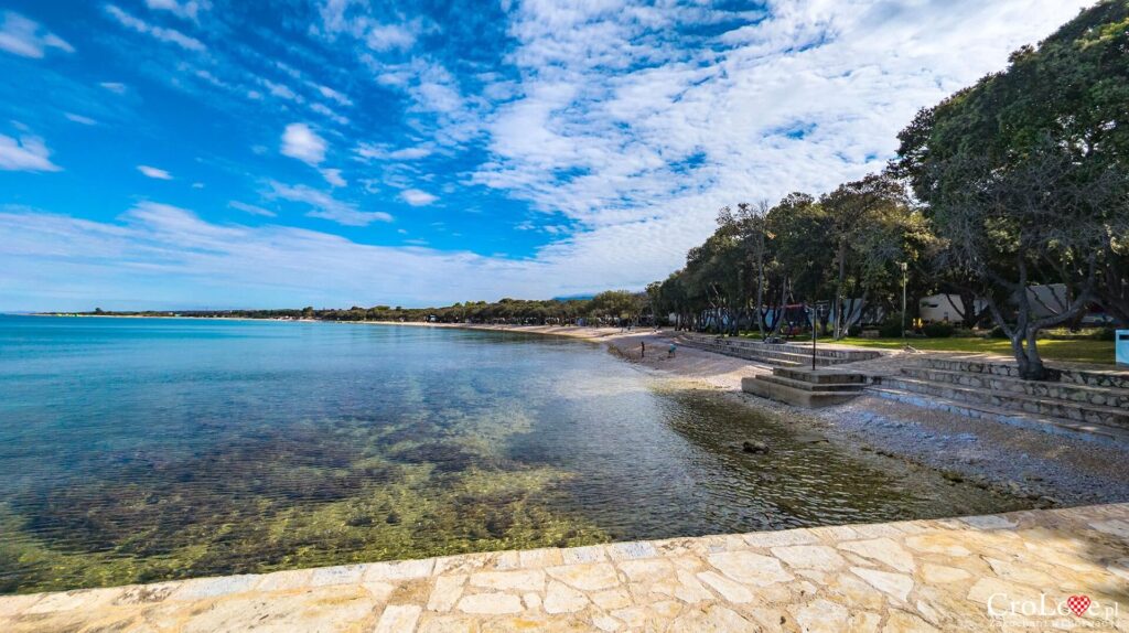 Plaża - Kemping Straško na wyspie Pag w Chorwacji